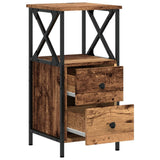 Bedside Cabinets 2 pcs Old Wood 34x35.5x70 cm Engineered Wood 857251