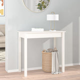 Console Table White 80x40x75 cm Solid Wood Pine 814245