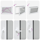 Basement Window "RISOR" 90x50 cm Tilt&Turn DIN Right White 4108357