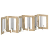Dog Gate with Stands 6 pcs Sonoma Oak 60 x 80 cm 892104