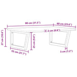 Basin Shelf Wall Mounted Steel and Solid Wood Acacia 3302891