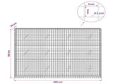 Gabion with 5 mm Wire and 5x5 cm Mesh 200x20x150 cm 3464086