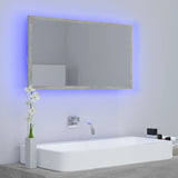 LED Bathroom Mirror Concrete Grey 80x8.5x37 cm Acrylic 804928