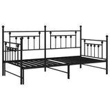 Daybed Frame Black 90 x 200 cm Steel 42002666