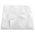 3D Wall Panels 48 pcs 50x50 cm Diamond White 12 m² 150912