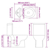 WC Ceramic Toilet Bathroom Corner Toilet Black 141134