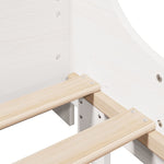 ZNTS Bookcase Bed without Mattress White 75x190 cm Small Single Solid Wood 3323831