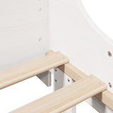ZNTS Bookcase Bed without Mattress White 75x190 cm Small Single Solid Wood 3323831