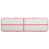 Inflatable Gymnastics Mat with Pump 700x100x20 cm PVC Pink 92688