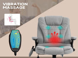 Office Chair, Ergonomic Fabric Desk Chair with 6-Point Massage and Back Heated, Arms, Lumbar T3398P328196
