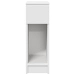 ZNTS Bedside Cabinet with Drawer White 20x36x60 cm 858695