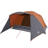 Camping Tent with Porch 4-Person Orange Waterproof 94417