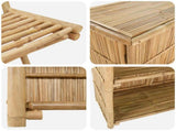 Outdoor Bar Table and Stools 3 pcs Natural Bamboo 3469658