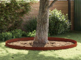 Lawn Edging 4 pcs Rusty 450 x 0.05 x 25 cm Weathering Steel 868039