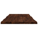 Live Edge Table Top 120 x 60 x 3.5 cm Rectangular Dark Brown 938623