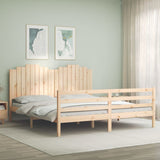 Bed Frame without Mattress Super King Size Solid Wood 3194196