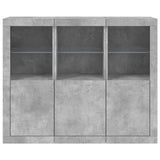 Sideboards with LED Lights 3 pcs Concrete Grey Engineered Wood 3209103