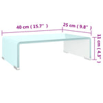 TV Stand/Monitor Riser Glass Green 40x25x11 cm 244142