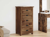 Chest of Drawers Natural 45 x 35 x 110 cm Solid Teak Wood 42017962
