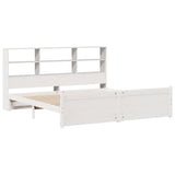 Bookcase Bed without Mattress White 180x200 cm Super King Solid Wood Pine 3322478