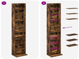 CD Cabinet Smoked Oak 33 x 23.5 x 175 cm Engineered Wood 8012650