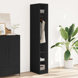 Wardrobe Black 30x50x200 cm Engineered Wood 3307685