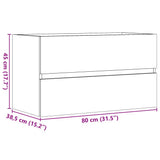 Bathroom Hanging Cabinet Old Wood 80x38.5x45 cm Engineered Wood 856246