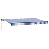 Retractable Awning Blue 400 x 200 cm Fabric 3329766