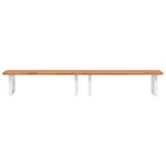 ZNTS Basin Shelf Wall Mounted Steel and Solid Wood Beech 3302456