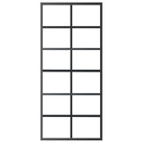 Sliding Door with Hardware Set ESG Glass&Aluminium 90x205 cm 3081958