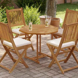 Table Top 80x80x2.5 cm Octagonal Solid Wood Teak 366666
