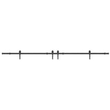 Sliding Door Hardware Kit 305 cm Steel Black 3295781