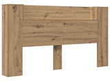 Headboard Cabinet with LED Artisan Oak 140 x 16.5 x 103.5 cm 8006540