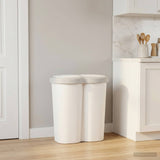 Garbage Bin White 48 x 30 x 51 cm PP 42033396