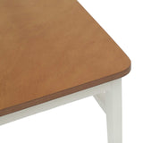 Dining Chair 2 pcs White and Natural Solid Rubber Wood 42020497