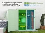 Wooden Small Shed, Garden Storage Shed with Shelves and Bolt Latch, 75L x 56W x115H cm, Green T3398P315348