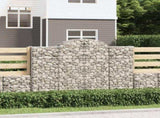 Arched Gabion Baskets 9 pcs 200x30x140/160 cm Galvanised Iron 3146159