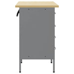 Work Cabinet with Drawer 2 pcs Black and Grey 100 x 55 x 85 cm 3321362