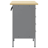 Work Cabinet with Drawer 2 pcs Black and Grey 100 x 55 x 85 cm 3321362