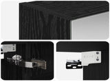 Bathroom Mirror Cabinet Black Oak 50 x 14.5 x 70 cm 889048