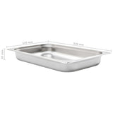 Gastronorm Containers 4 pcs GN 1/1 65 mm Stainless Steel 50880