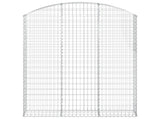 Arched Gabion Basket 150x30x180/200 cm Galvanised Iron 153449