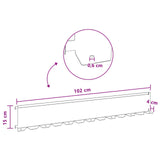 Lawn Edging 20 pcs 102 x 15 x 4 cm Steel Silver 8008776