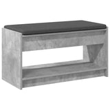 Hall Bench with Cushion Concrete Grey 83 x 38 x 45 cm 891579