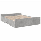 Bed Frame with Drawers without Mattress Concrete Grey 160x200 cm 3280282
