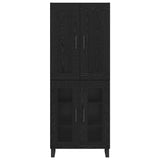 Highboard Black Oak 69.5 x 34 x 180 cm Engineered Wood 3403194