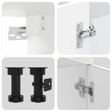 11 Piece Kitchen Cabinet Set "Kalmar" Gloss White Engineered Wood 3314913