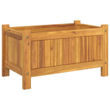 Garden Planter with Liner 54x31x30 cm Solid Wood Acacia 366429