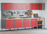 Tool Cabinet Set with Shelf 6 pcs Red Powder-Coated Steel 3321409