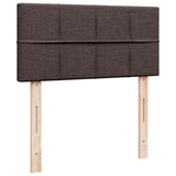 Box Spring Bed with Mattress Dark Brown 90x200 cm Fabric 3285774
